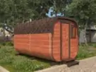 Баня квадро бочка 4м из бруса фото №2