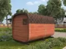 Баня квадро бочка 4м из бруса фото №3
