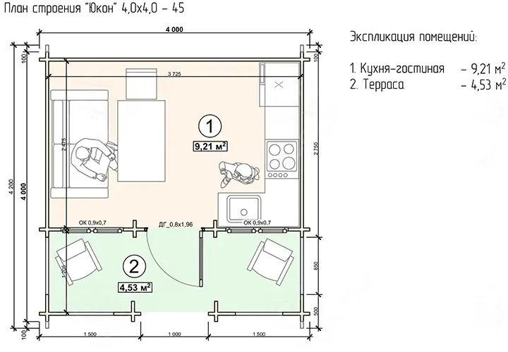 Садовый домик «Юкон» из бруса фото №4