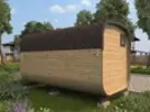 Баня квадро бочка 4м с боковым входом и выносом топки из бруса фото №3