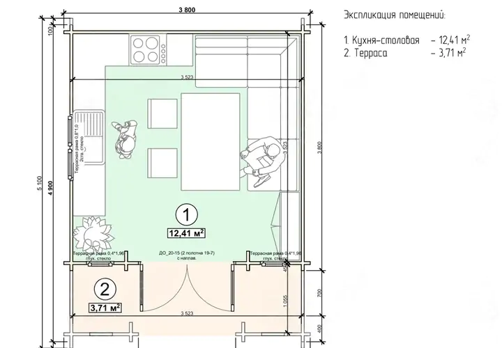 Дачный домик «Мокка» из бруса фото №4