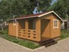 Садовый домик-баня с террасой «Бинея» из бруса фото №1