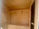 Баня квадро бочка 4м с боковым входом и выносом топки на улицу из бруса фото №7
