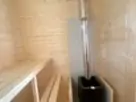 Баня квадро бочка 4м с боковым входом и выносом топки на улицу из бруса фото №10