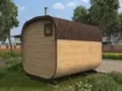 Баня квадро бочка 3м из бруса фото №3
