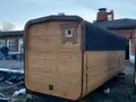 Баня бочка 6м с боковым входом и выносом топки из бруса фото №4