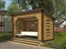 Беседка садовая односкатная «Лузия» из бруса фото №2