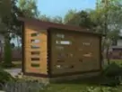 Беседка садовая односкатная «Лузия» из бруса фото №3