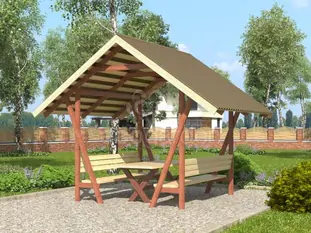 Новинка - каркасно-щитовая беседка 