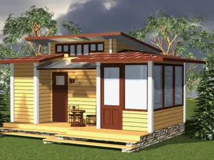 Как обустроить деревянный дом в стиле хай тек