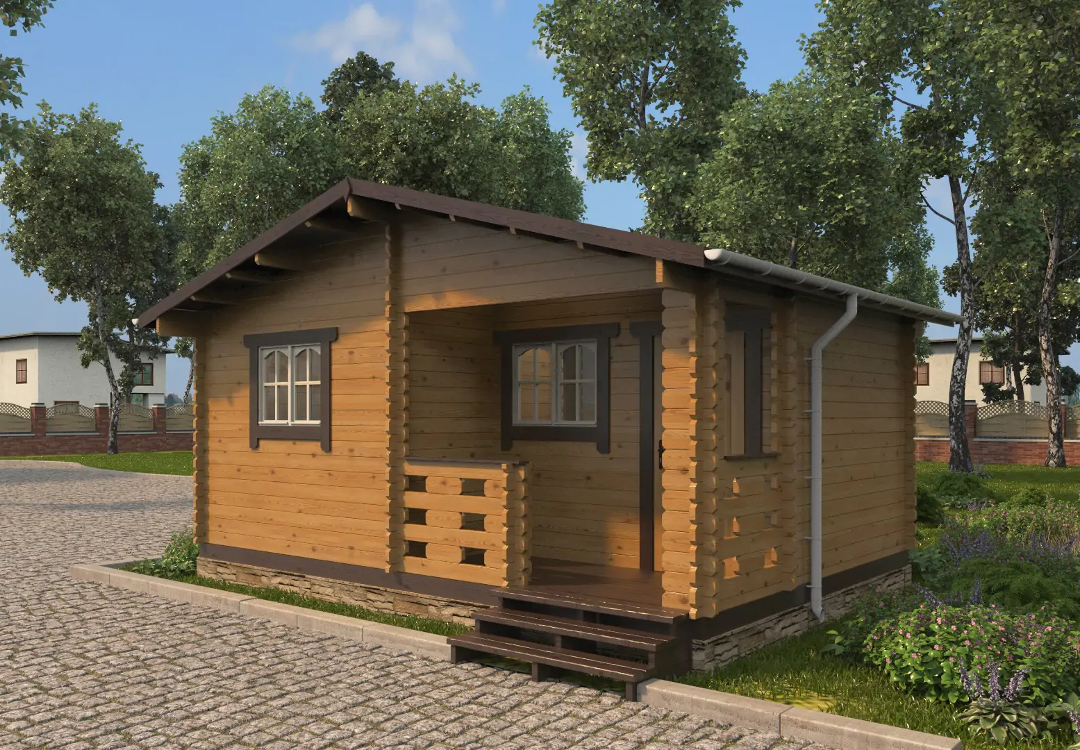 Дом-баня из бруса «Терамо» фото