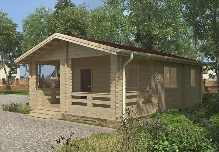 Дом-баня из бруса «Теано» фото