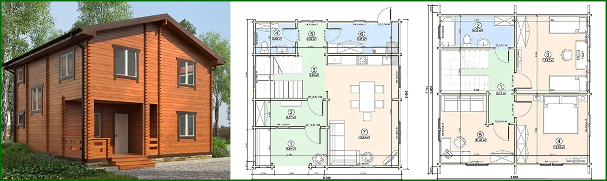 Проектирование коттеджей из бруса